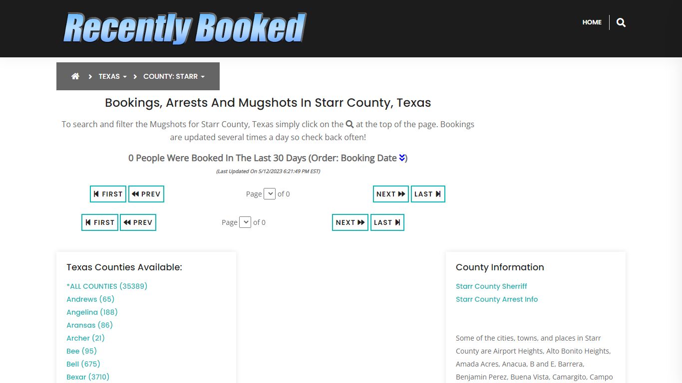 Recent bookings, Arrests, Mugshots in Starr County, Texas - Recently Booked