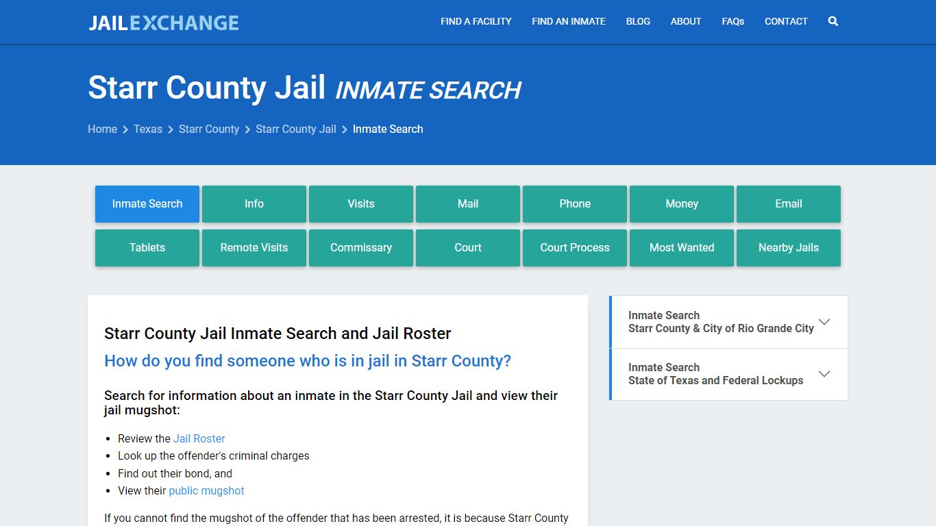 Inmate Search: Roster & Mugshots - Starr County Jail, TX - Jail Exchange